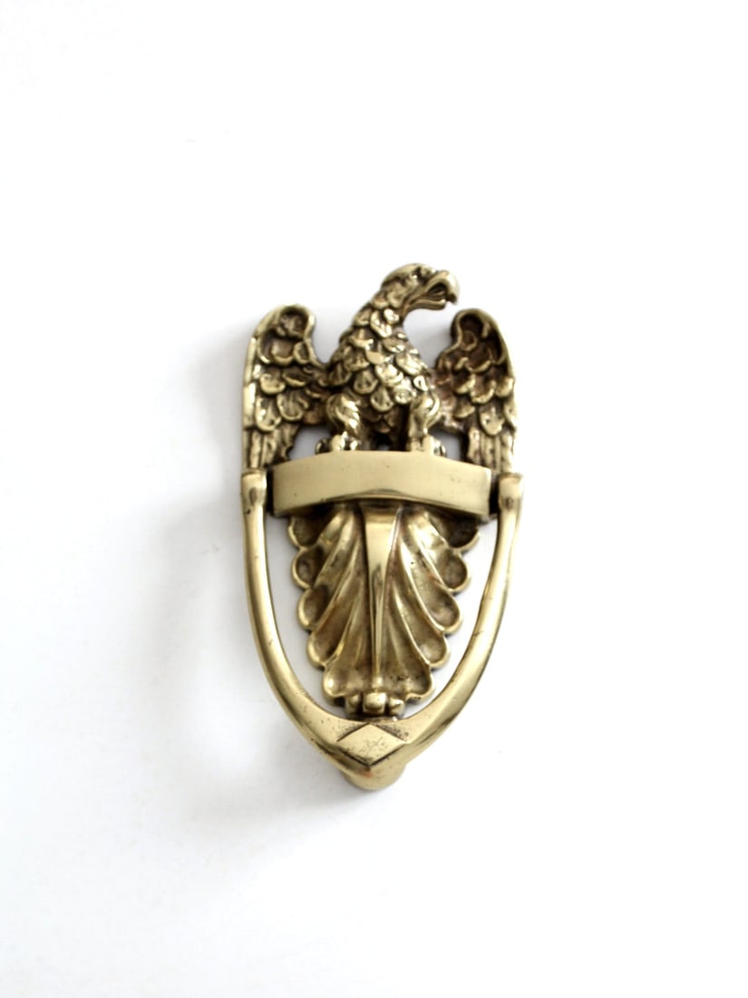 Vintage Brass American Eagle Door Knocker 8 Inch (1 of 6)