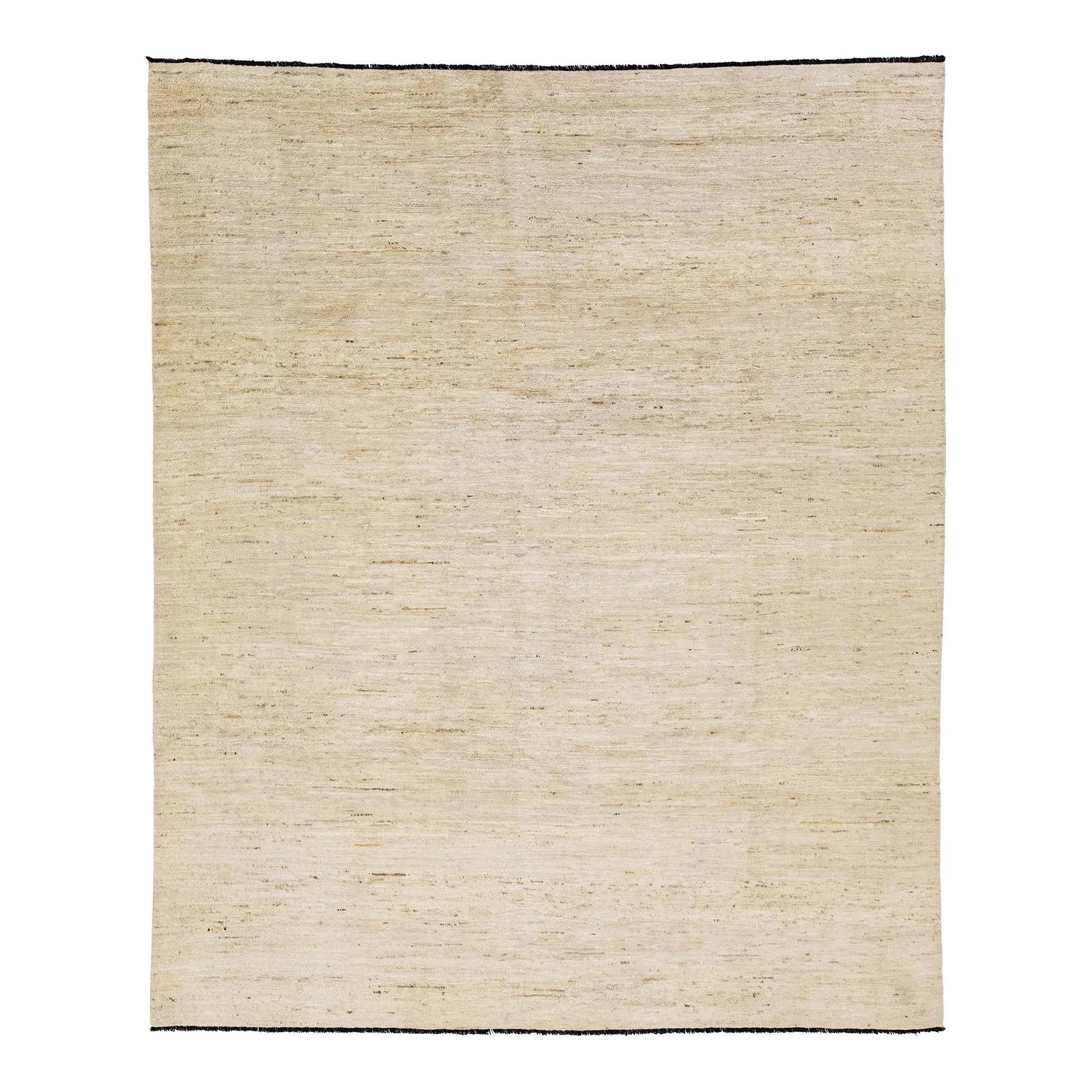 Handcrafted Gabbeh Style Beige Wool Rug 8'2 x 9'11 Solid Design: Handcrafted Gabbeh Style Beige Wool Rug 8'2 x 9'11 Solid Design Enhance your living space with this exquisite handcrafted wool rug, designed in the Gabbeh style. It features a solid design with brown 
