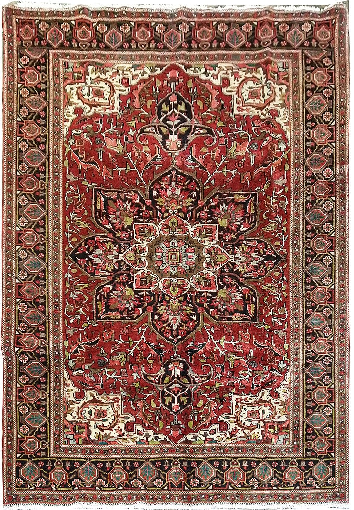 Authentic Persian Heriz Rug 8.2 x 11.6 Feet Quality Craftsmanship: Authentic Persian Heriz Rug 8.2 x 11.6 Feet Quality Craftsmanship Free continental US Shipping Discover the elegance of this authentic Persian Heriz rug, measuring 8.2 x 11.6 feet. This exquisite rug 
