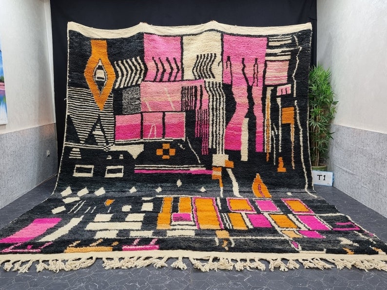 Authentic Handwoven Colorful Rug 10 x 6.56 ft from Morocco: Authentic Handwoven Colorful Rug 10 x 6.56 ft from Morocco Enhance your living space with this lovely authentic colorful rug, handwoven by local Berber women weavers in the Atlas Mountains of Morocco.