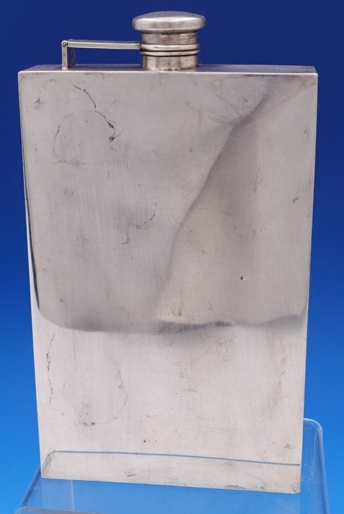 International Sterling Silver Continental Flask 2 Pints 9 Inches (1 of 7)