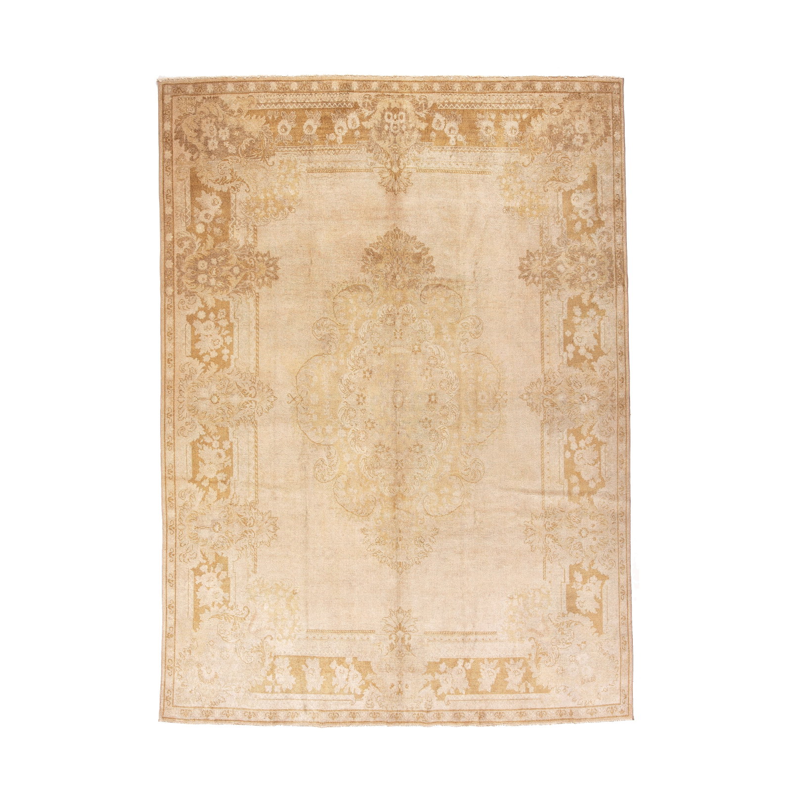 Authentic Handmade Anatolia Wool Carpet 102.4 x 137.8 Inches: Authentic Handmade Anatolia Wool Carpet 102.4 x 137.8 Inches This authentic handmade Anatolia carpet showcases exquisite craftsmanship with its wool on wool construction. Originating from Anatolia, th