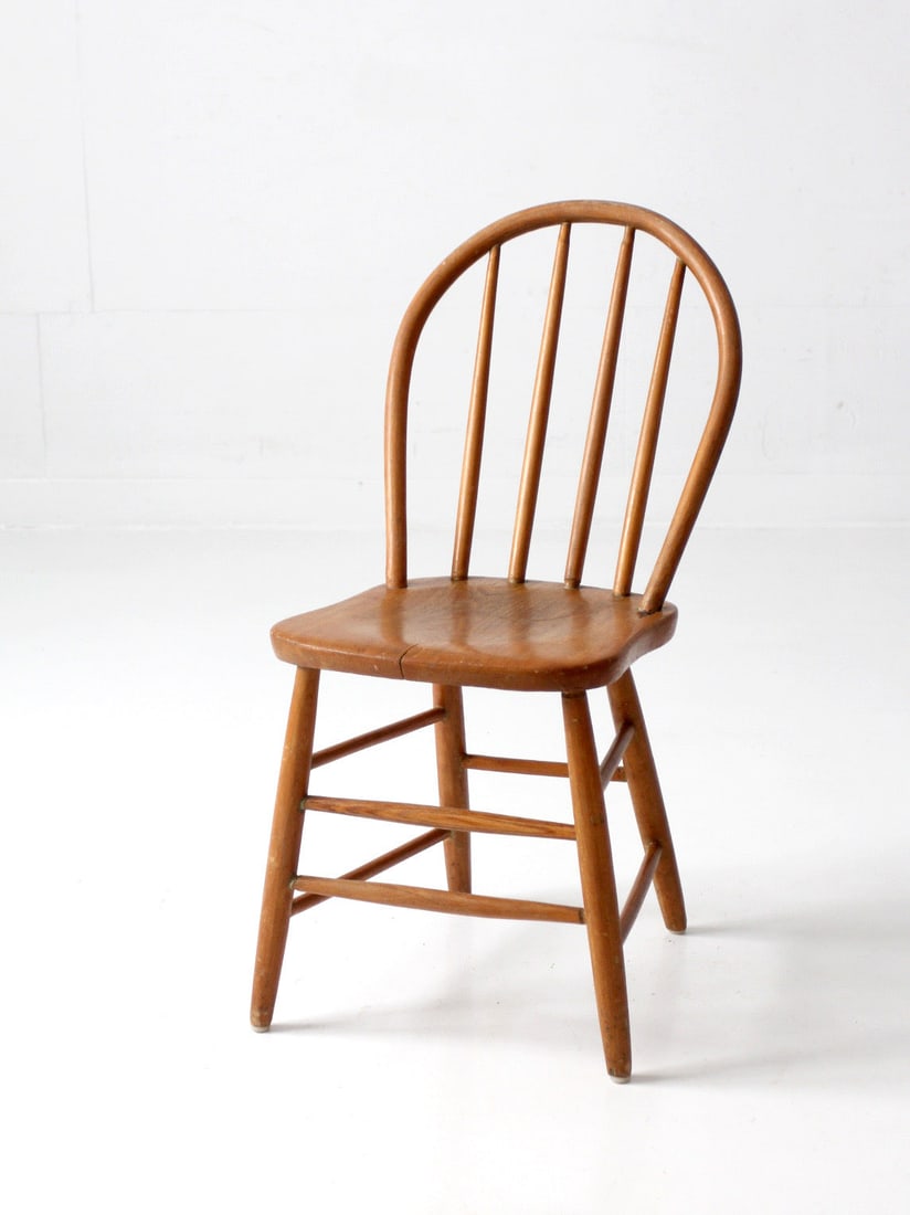Hoop Back Windsor Style Wood Dining Chair 32.5 inch (1 of 14)