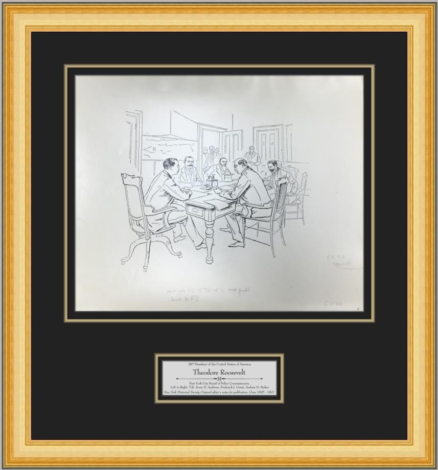Framed 1902 Publication Proofs With Editor Notes Theodore Roosevelt NYC Police Board: Framed 1902 Publication Proofs With Editor Notes Theodore Roosevelt NYC Police Board This is an original 1902 publication proof featuring handwritten editor's notes and production directions related t