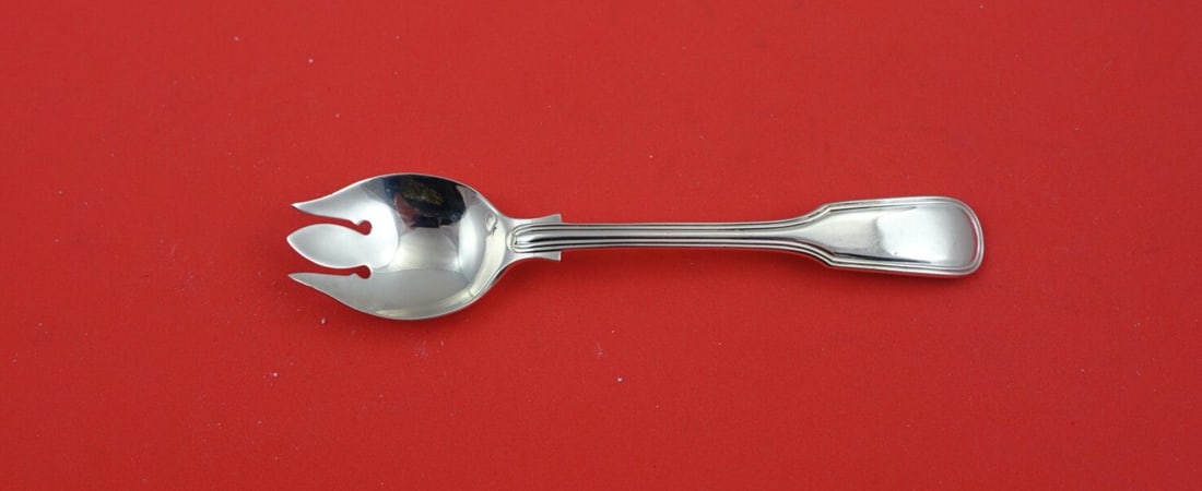 James Robinson Fiddle Thread Sterling Silver Ice Cream Fork 5 5/8 Inch (1 of 2)