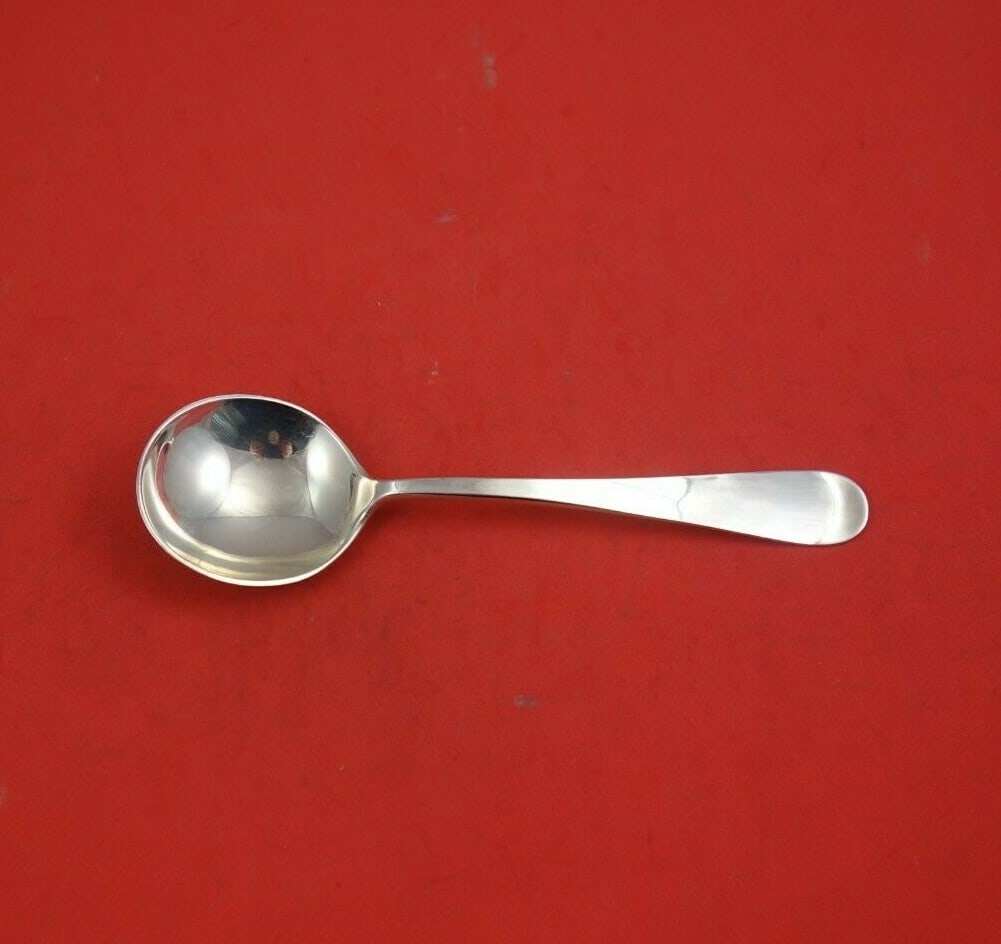 Windsor Sterling Silver Cream Soup Spoon by Old Newbury Crafters 6 3/8" (1 of 3)