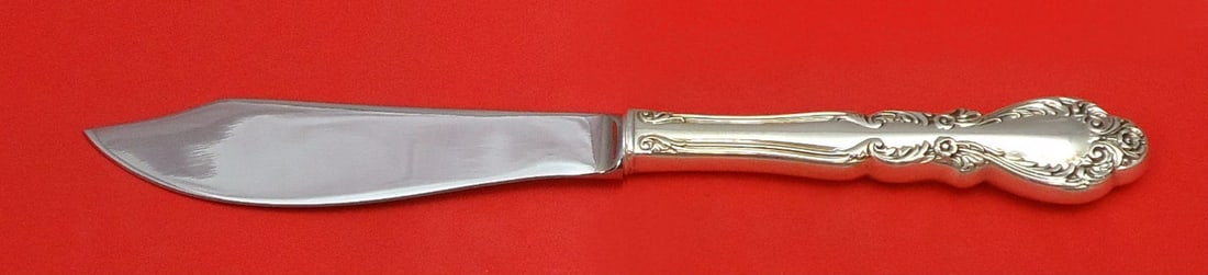 International Old Charleston Sterling Fish Knife Custom Individual 8 1/4: International Old Charleston Sterling Fish Knife Custom Individual 8 1/4 Sterling silver fish knife in the Old Charleston pattern by International. This individual custom-made piece features a sterlin