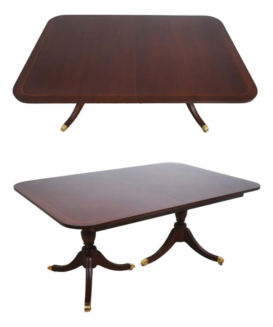 Georgian Style Kindel Mahogany Dining Table 4 Leaves (1 of 10)
