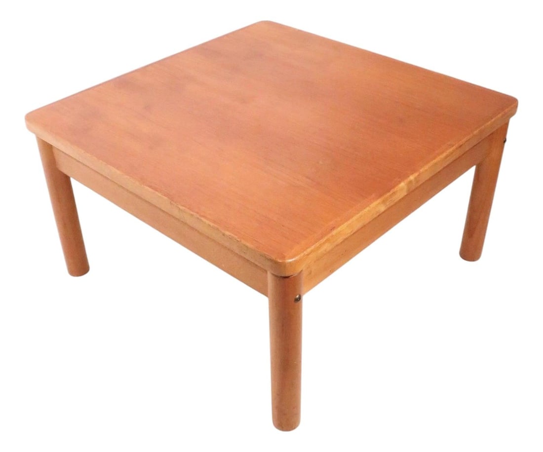 Trioh square teak coffee table Danish modern style 29.5 (1 of 7)