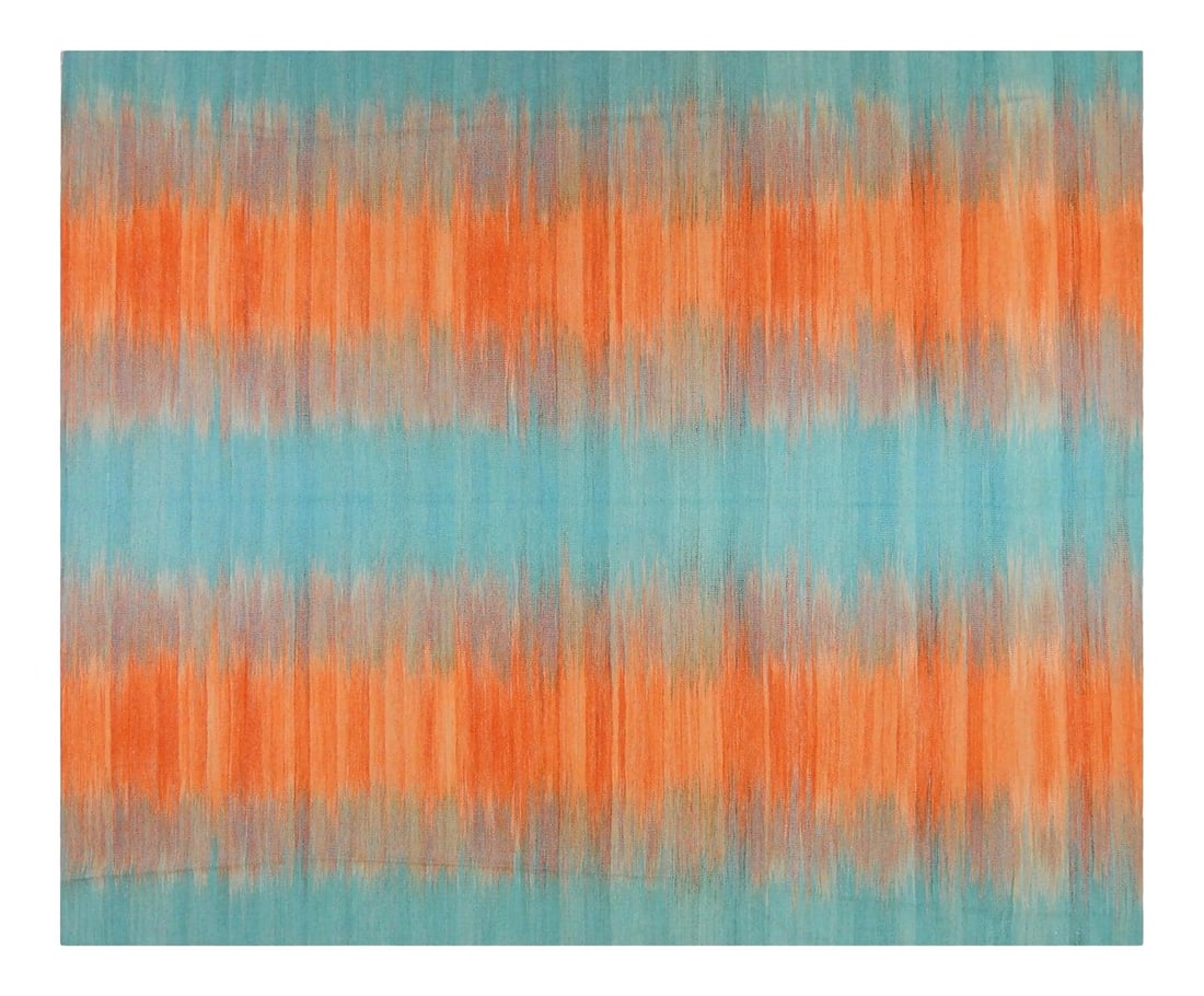 Handwoven Mazandaran Tribal Kilim Rug Organic Wool Natural Colors 8'2" x 9'10": Handwoven Mazandaran Tribal Kilim Rug Organic Wool Natural Colors 8'2" x 9'10" This vintage Mazandaran tribal kilim is hand woven from organic wool and features natural colors with a geometric pattern