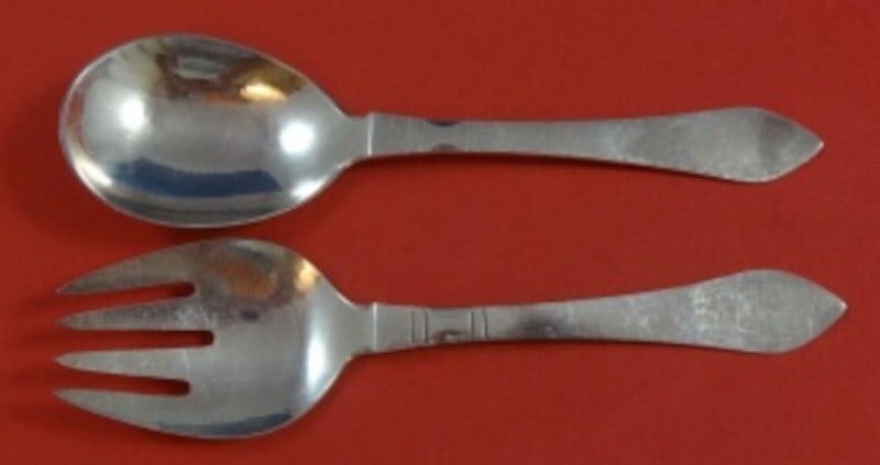 Georg Jensen Continental Sterling Silver Vegetable Serving Set 2pc 10 Inch (1 of 2)