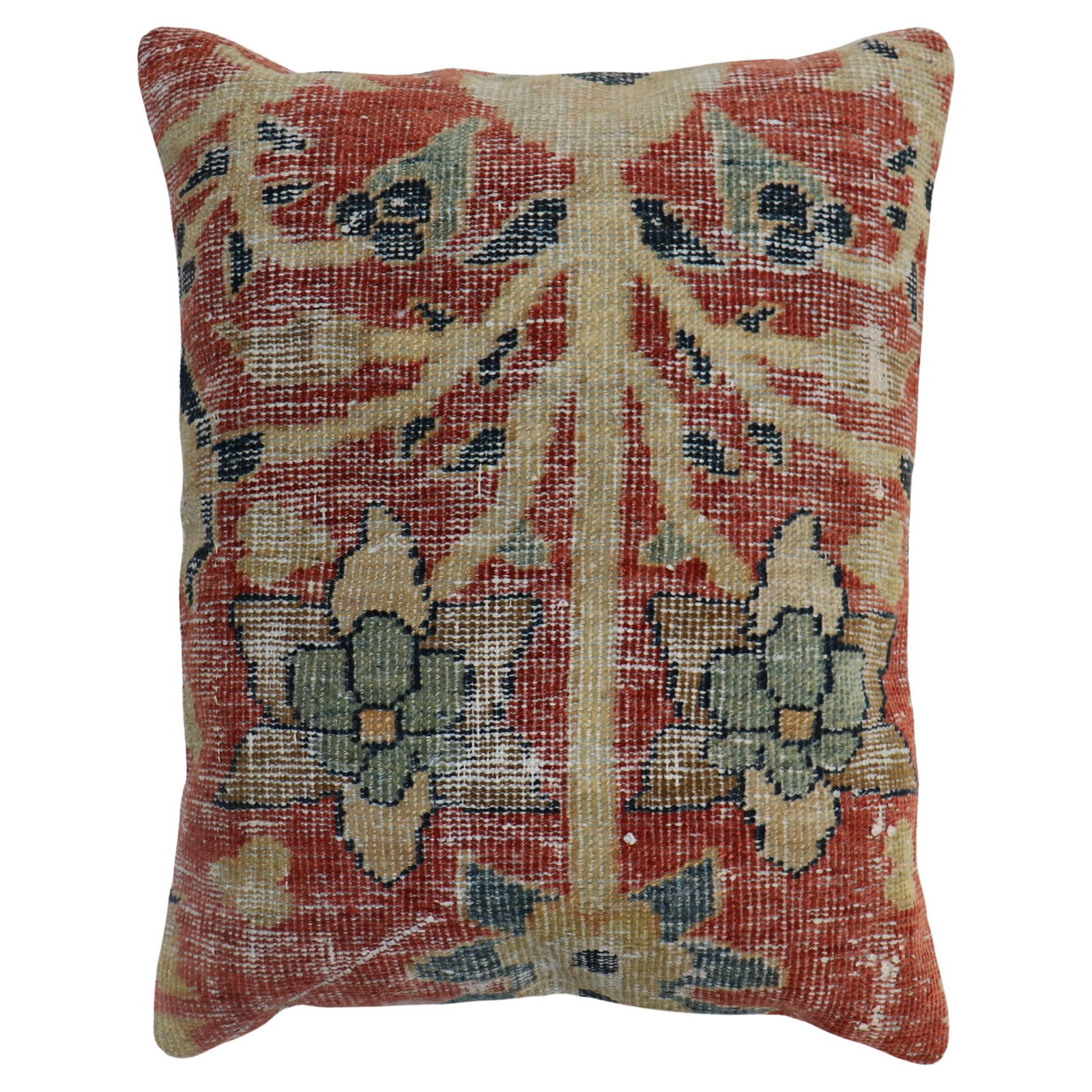 Persian Sultanabad Rug Pillow Rustic 20 x 24 Cotton Wool: Persian Sultanabad Rug Pillow Rustic 20 x 24 Cotton Wool Transform your space with this exquisite Zabihi Collection Persian Sultanabad Rug Pillow. Crafted from an early 20th-century Persian rug, this 