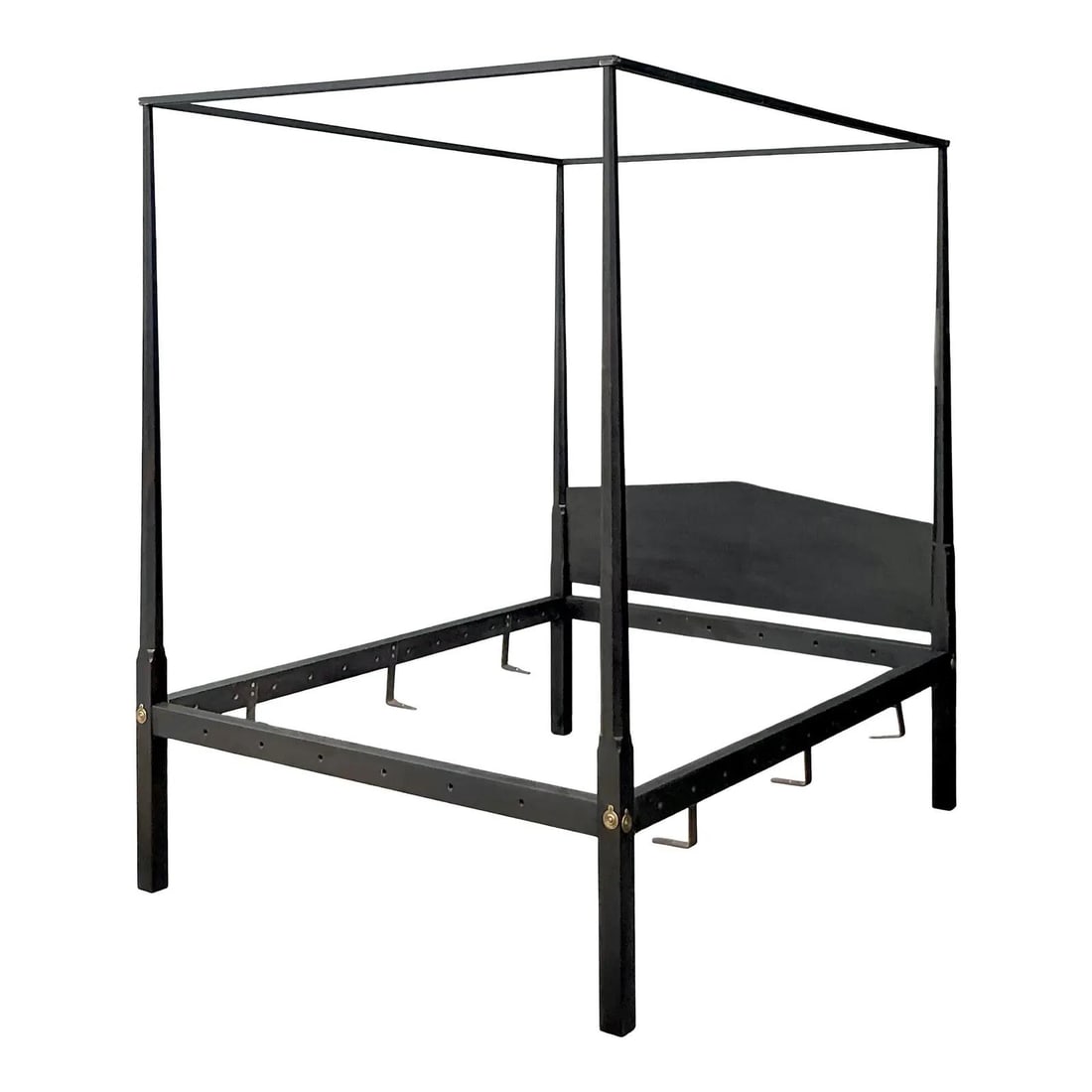 Queen Iron Canopy Bed With Shaker Influence and Brass Detail (1 of 10)