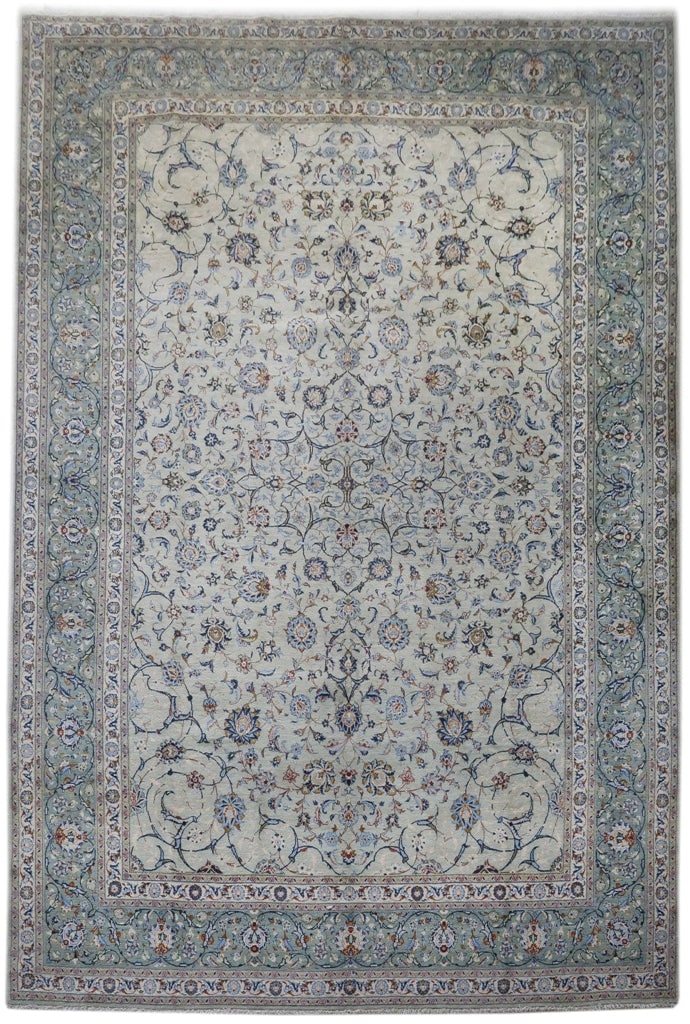 Handcrafted Persian Kashan Rug 10.11 x 16.7 Feet Signed Authentic: Handcrafted Persian Kashan Rug 10.11 x 16.7 Feet Signed Authentic Free continental US Shipping Transform your living space with this stunning 11' x 17' Persian Kashan rug, a symbol of timeless eleganc