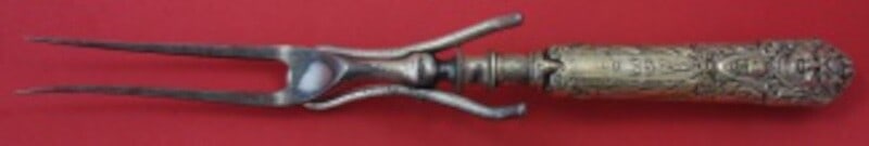 Reed & Barton Renaissance Silver Plate Carving Fork 10 3/4 Inch (1 of 1)