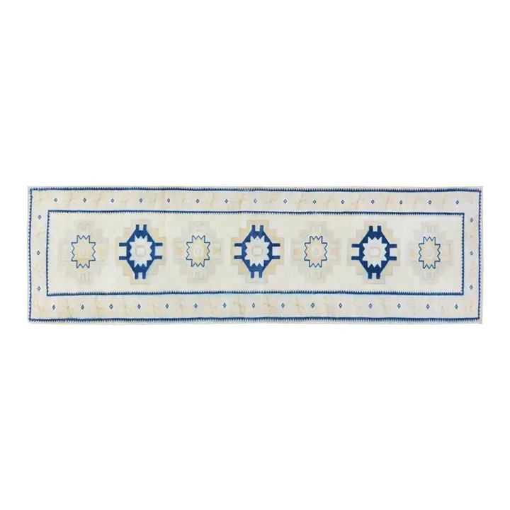 Hand Knotted Wool Anatolian Rug 2'9 x 9'9 Vintage Turkish Carpet: Hand Knotted Wool Anatolian Rug 2'9 x 9'9 Vintage Turkish Carpet This vintage Turkish Anatolian rug is hand-knotted from wool using traditional techniques. It showcases enduring craftsmanship with a d