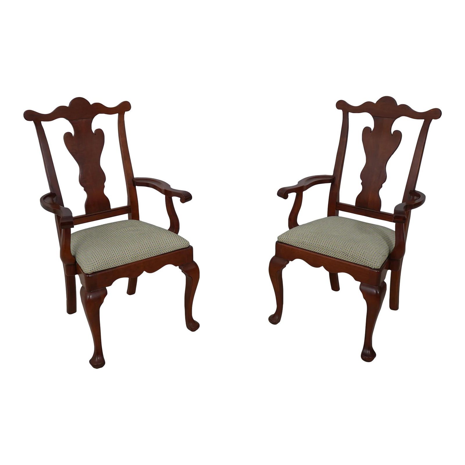 Statton Cherry Dining Room Arm Chairs Traditional Design C.1999 Solid Wood (1 of 10)