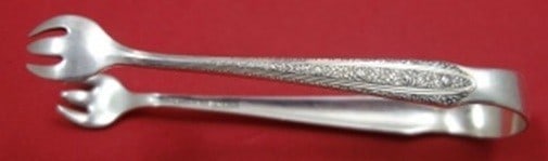 Sterling Silver Sugar Tongs 4 Inch Normandie Pattern Serving Piece (1 of 1)