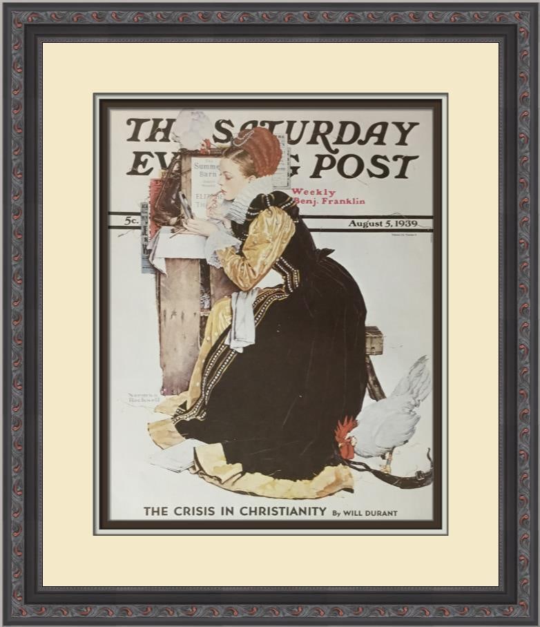 Norman Rockwell Summer Stock Print Custom Framed Americana 1976 (1 of 2)