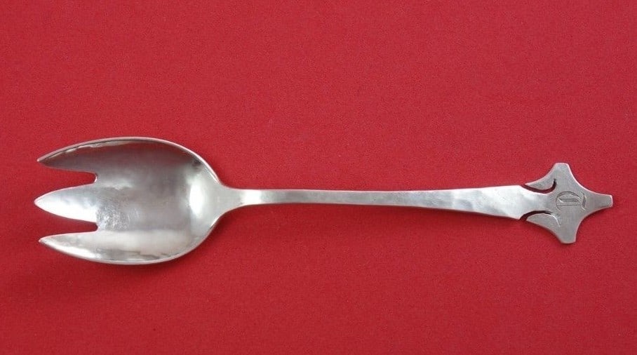 Shreve Sterling Silver Fork Fourteenth Century Pattern Monogrammed D (1 of 1)