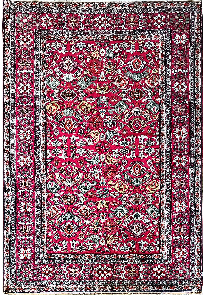 Handmade Shrivan Wool Area Rug 4.9 x 7.2 Azarbayjan: Handmade Shrivan Wool Area Rug 4.9 x 7.2 Azarbayjan Free continental US Shipping Introducing the exquisite 5' x 7' Shrivan Wool Handmade Azarbayjan Rug, a stunning representation of the artistry from 