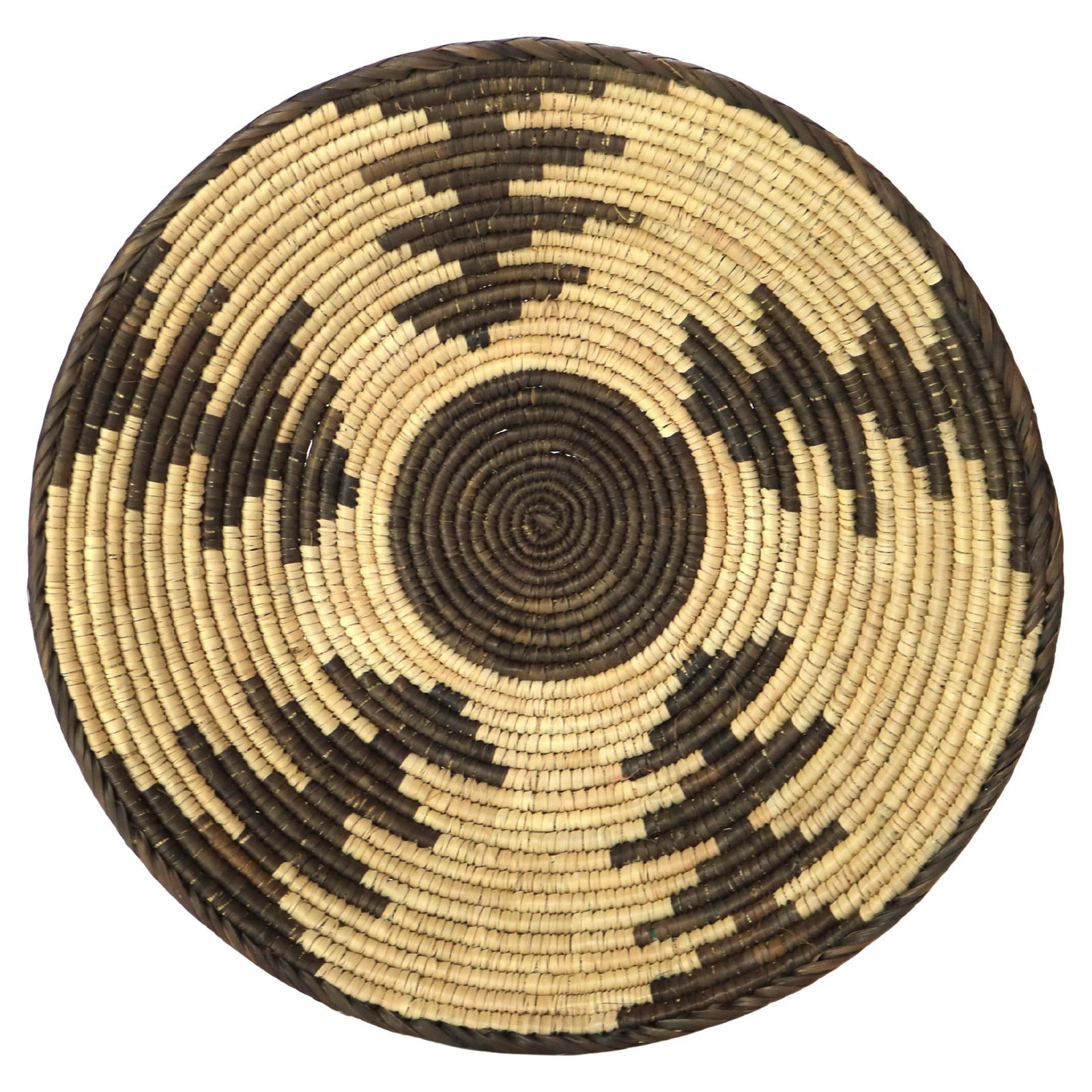 Vintage 20th Century Southwest Native American Reed Basket: Vintage 20th Century Southwest Native American Reed Basket This vintage Southwest Native American woven reed basket showcases traditional craftsmanship and cultural heritage. Made from reed, this bask