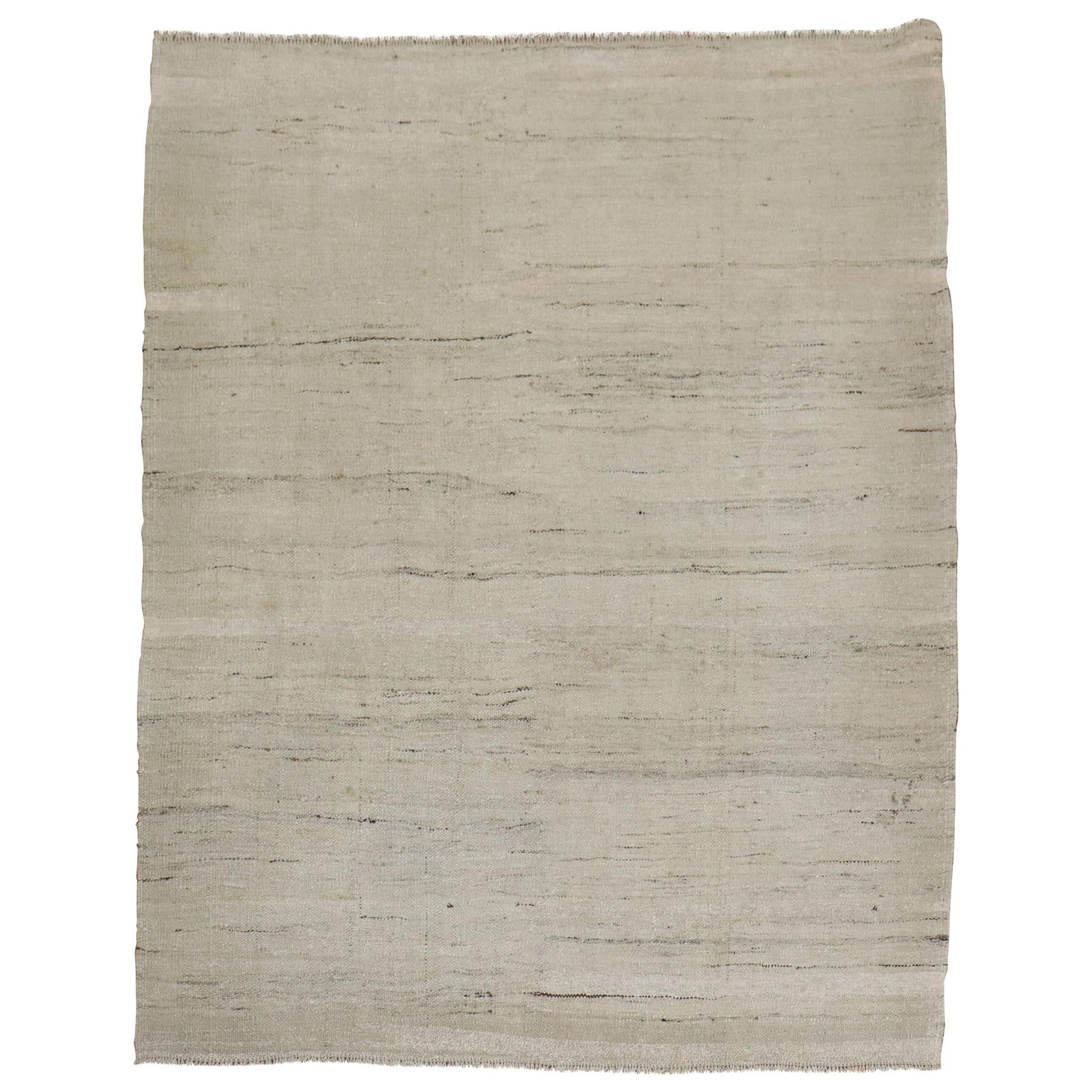 Mid-Century Modern Moroccan Wool Flat-Weave Rug 57 x 68 Inch (1 of 8)