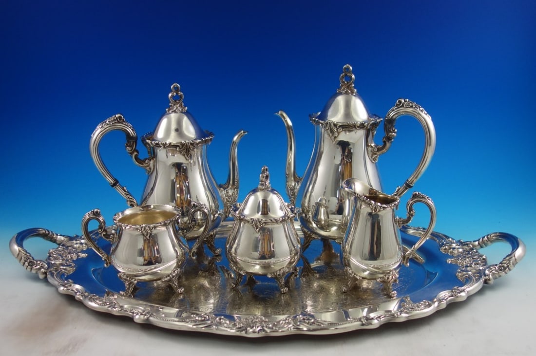 Reed Barton El Greco Silverplate Tea Coffee Service 6 Piece (1 of 18)
