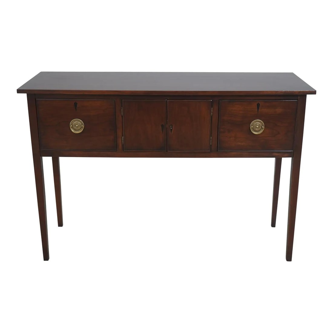 Federal Style Cherry Wood Sideboard with Inlay and Brass Hardware (1 of 10)