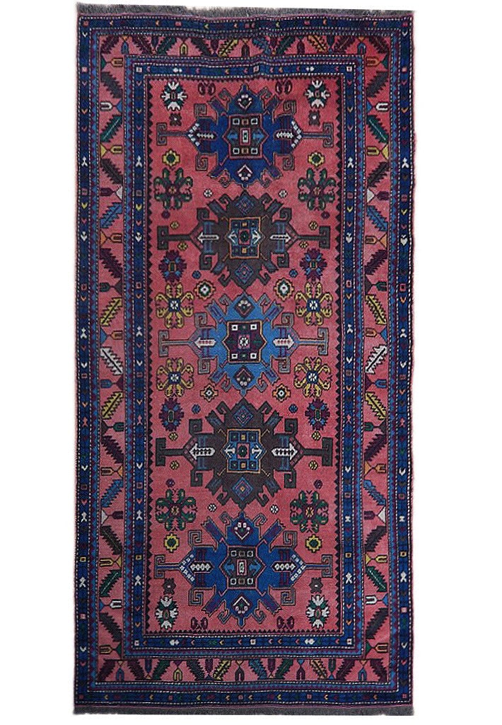 4.6 x 7.9 Semi-Antique Russian Kazak Area Rug Wool Hand-Knotted: 4.6 x 7.9 Semi-Antique Russian Kazak Area Rug Wool Hand-Knotted Free continental US Shipping Discover the timeless beauty of this Semi-Antique Russian Kazak Rug, measuring 4.6 x 7.9 feet. This exquisi