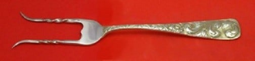 Durgin Scroll Sterling Silver 7 Inch Baked Potato Fork Monogrammed (1 of 1)