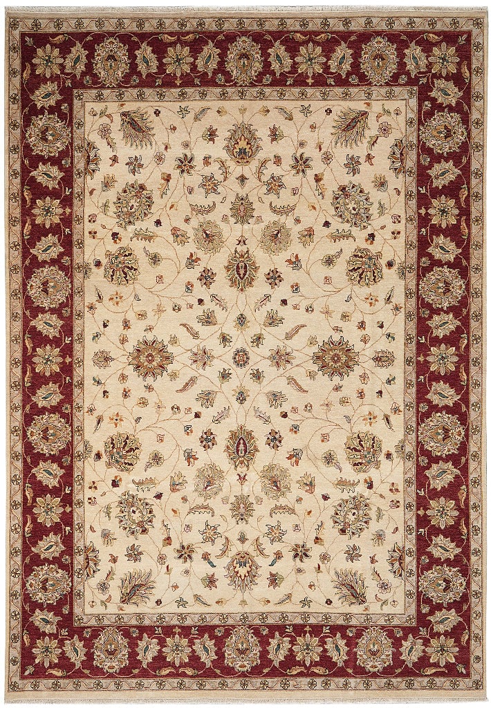 9 x 12 Handmade Wool Agra Rug Traditional Floral Design: 9 x 12 Handmade Wool Agra Rug Traditional Floral Design Free continental US Shipping This handmade Wool Agra rug measures 9 x 12 and features traditional Agra craftsmanship with hand knotted construct