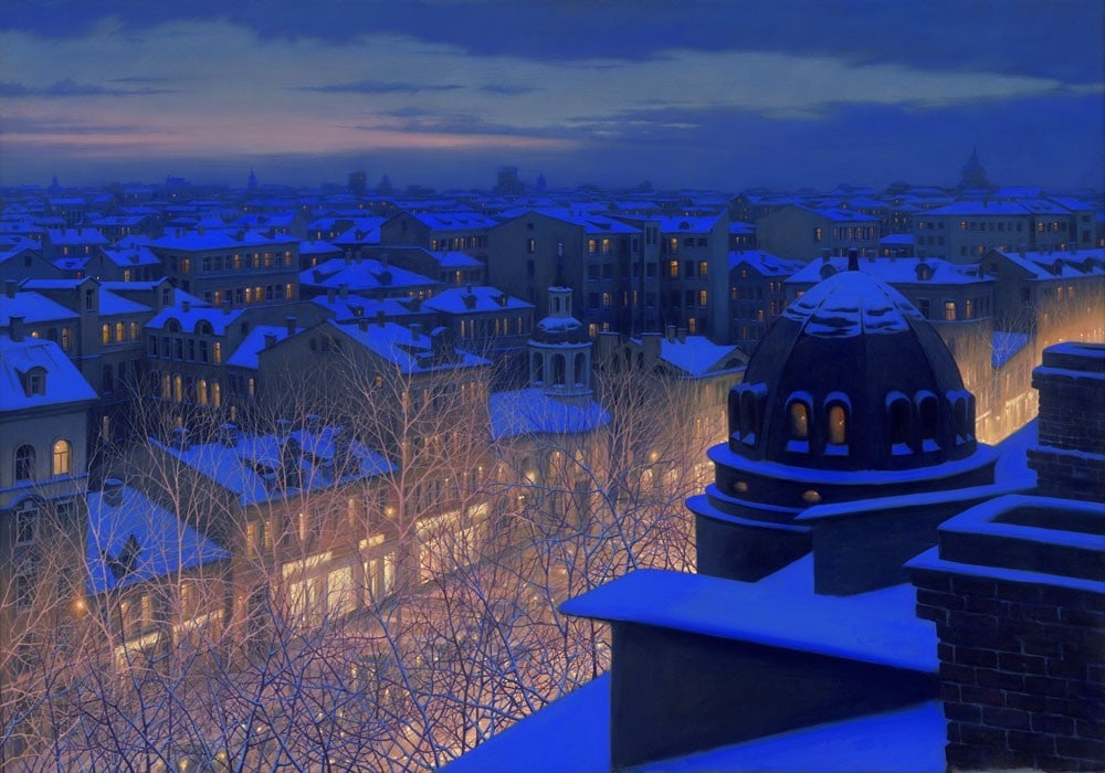 Alexei Butirskiy Night In White Satin Signed Limited Edition Giclee Print 28 x 40: Alexei Butirskiy Night In White Satin Signed Limited Edition Giclee Print 28 x 40 Experience the captivating beauty of "Night In White Satin," an exceptional limited edition giclee on canvas by renown