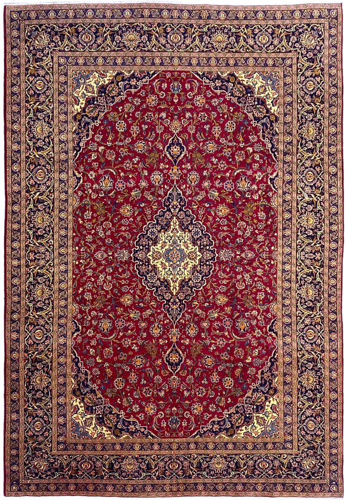 Persian Classic Kashan Rug 9.8 x 13.6 New: Persian Classic Kashan Rug 9.8 x 13.6 New Free continental US Shipping Enhance your living space with this exquisite 9.8 x 13.6 Persian Classic Kashan Rug. Designed to bring elegance and comfort, this