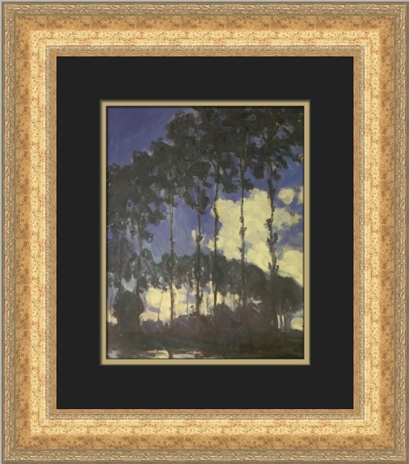 Claude Monet Poplars on the Epte Custom Framed Print 19x17: Claude Monet Poplars on the Epte Custom Framed Print 19x17 This custom framed print features Claude Monet's renowned artwork "Poplars on the Epte," capturing the essence of Impressionism. The print, c
