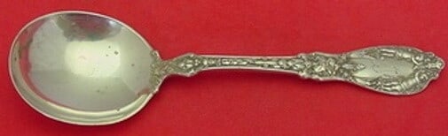 Gorham Paris Sterling Silver Gumbo Soup Spoon Monogrammed 6 5/8": Gorham Paris Sterling Silver Gumbo Soup Spoon Monogrammed 6 5/8" This exquisite gumbo soup spoon is crafted from sterling silver by the renowned maker Gorham, featuring the elegant 'Paris' multi-motif