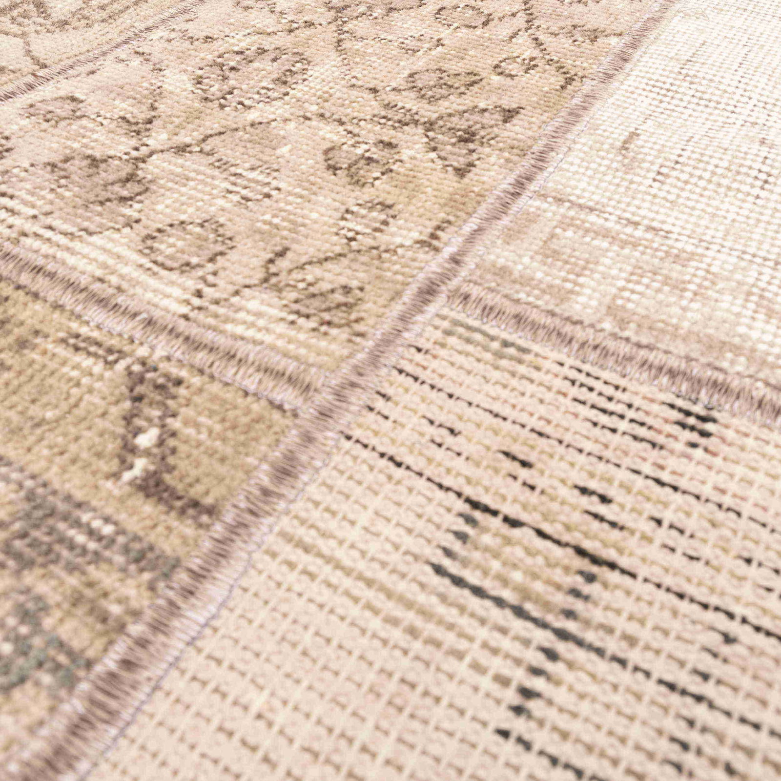 Authentic Handmade Patchwork Carpet Wool on Wool 50.4 x 76.8 - 4
