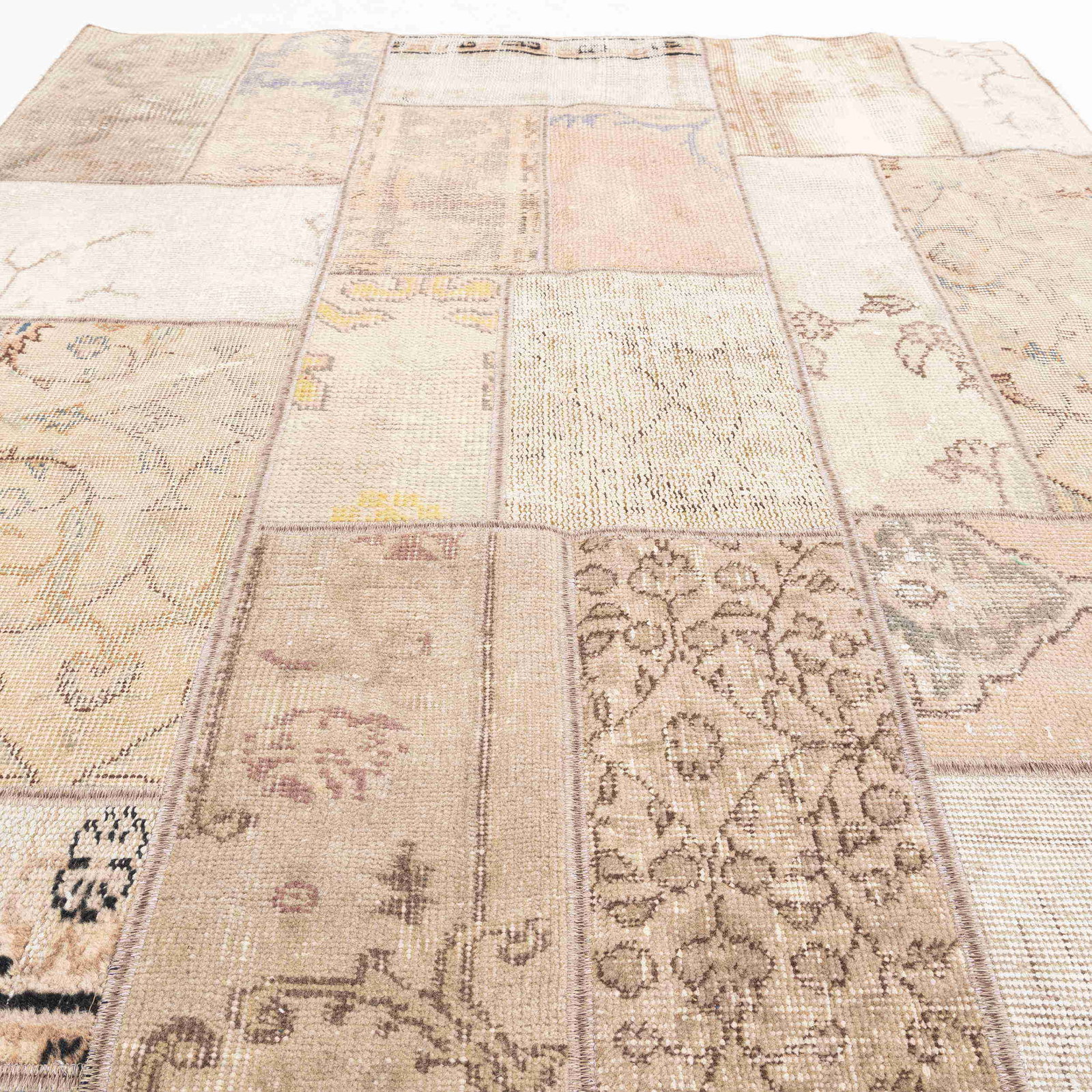Authentic Handmade Patchwork Carpet Wool on Wool 50.4 x 76.8 - 8