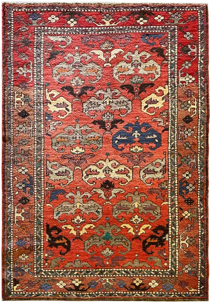 Exquisite 4'4" x 7' Russian Handmade Kazak Rug: Exquisite 4'4" x 7' Russian Handmade Kazak Rug Free continental US Shipping Discover the timeless elegance of this 4' 4" x 7' Russian Antique Kazak Rug, a distinguished piece embodying the rich herita