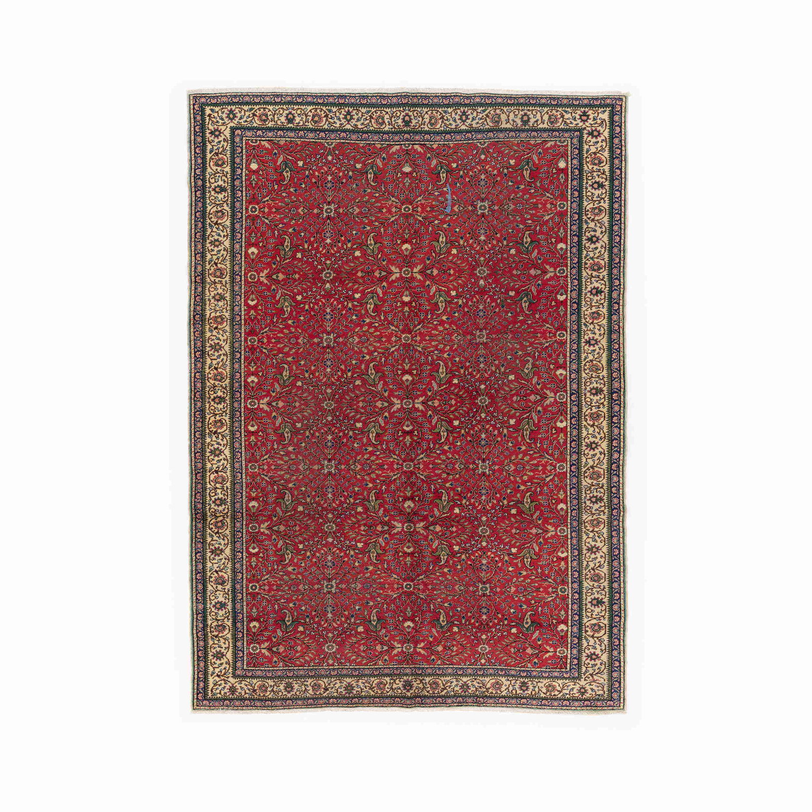 Authentic Handmade Kayseri Wool on Cotton Carpet 80.3 x 112.6 Inches: Authentic Handmade Kayseri Wool on Cotton Carpet 80.3 x 112.6 Inches This authentic handmade Kayseri carpet is crafted from high-quality wool on cotton, showcasing exceptional artistry and durability.