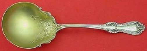 Frank Smith Countess Sterling Silver Berry Spoon Gold Washed Bowl 8 1 4: Frank Smith Countess Sterling Silver Berry Spoon Gold Washed Bowl 8 1 4 This is a sterling silver berry spoon featuring a gold-washed bowl, crafted in the Countess pattern by Frank Smith. Dating from 