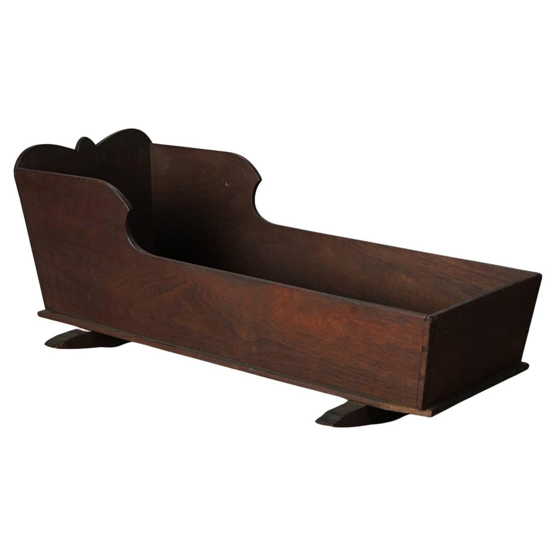 Mid 19th Century Walnut Primitive Doll Cradle With Rockers (1 of 7)