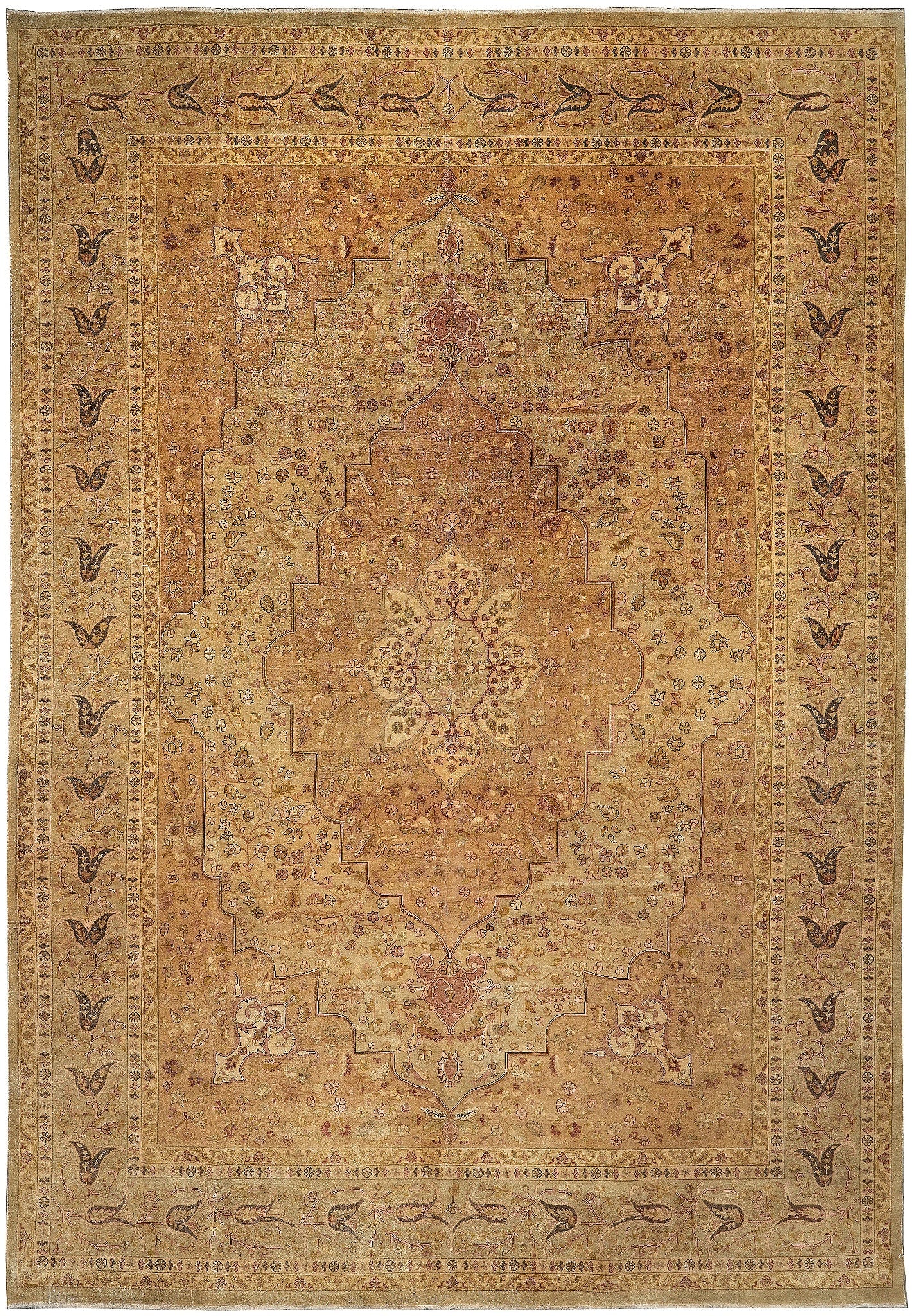 10 x 14 Handmade Agra Haji Jalili Reproduction Wool Rug (1 of 14)