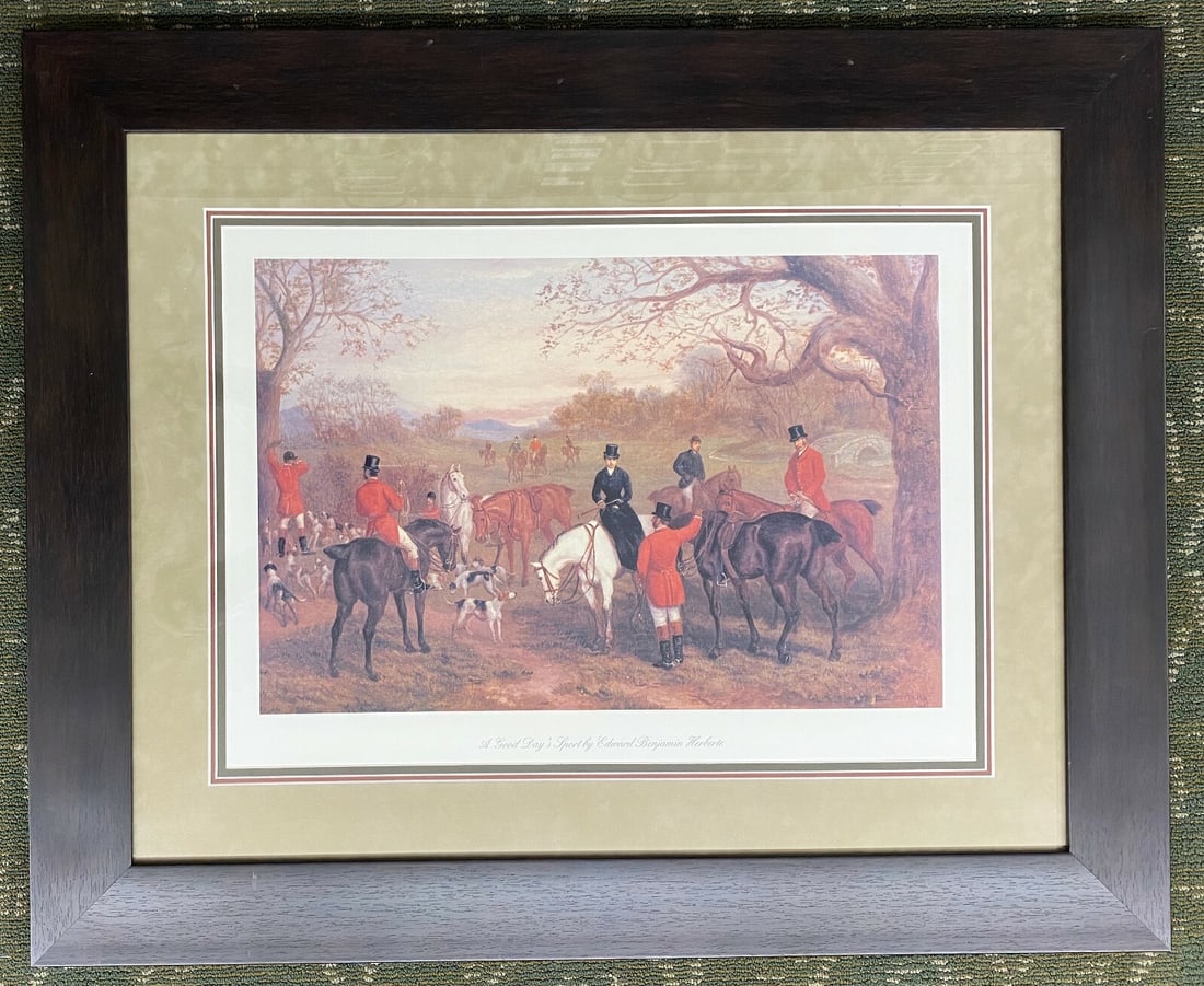 Edward Benjamin Herberte A Good Day's Sport Framed Lithograph 28x36 (1 of 3)