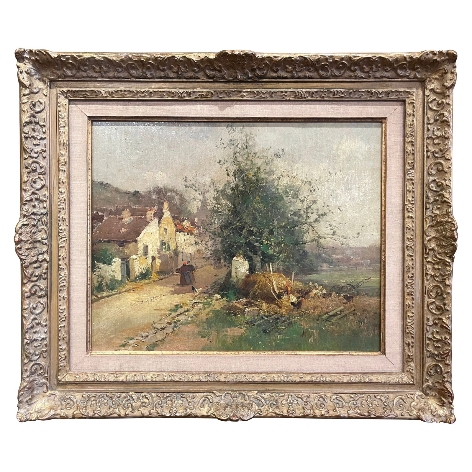19th Century French Oil Painting by E. Galien-Laloue Signed Village Scene (1 of 14)