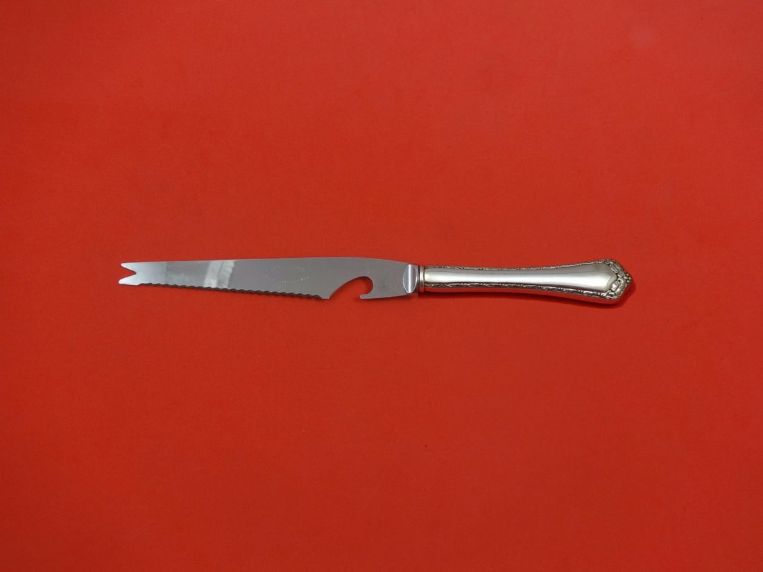 Easterling Rosemary Sterling Silver Bar Knife Custom 9 1/8 Inches: Easterling Rosemary Sterling Silver Bar Knife Custom 9 1/8 Inches This exquisite bar knife features a hollow handle crafted from sterling silver, showcasing the elegant 'Rosemary' pattern by Easterlin
