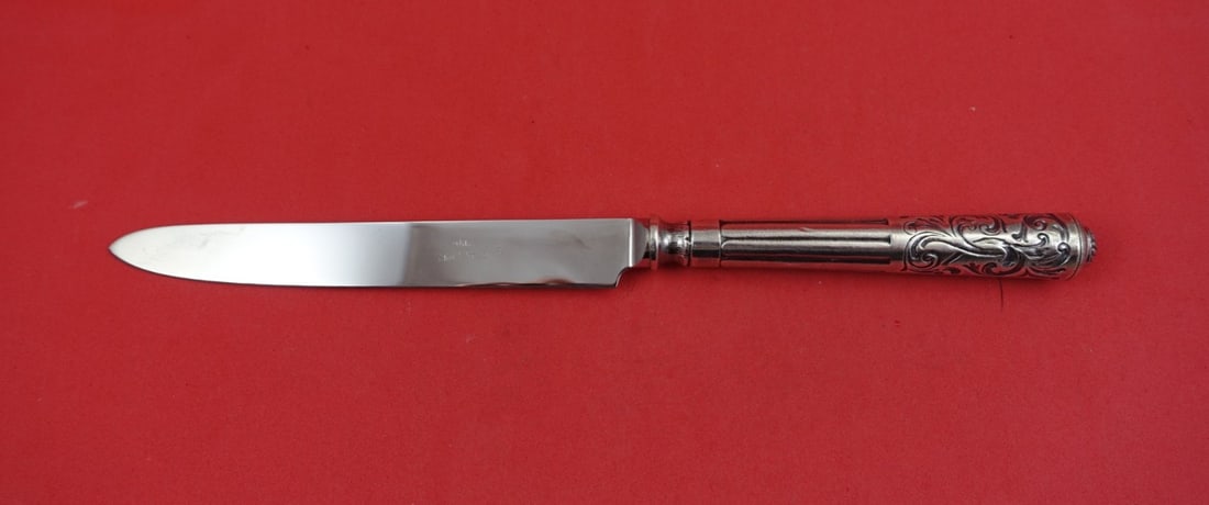 Dinner Knife Silverplate Vendome SP Pattern by Alain Saint Joanis 10 Inch: Dinner Knife Silverplate Vendome SP Pattern by Alain Saint Joanis 10 Inch This is a silverplated dinner knife in the Vendome SP pattern by Alain Saint Joanis. Made in France, this knife measures 10 in