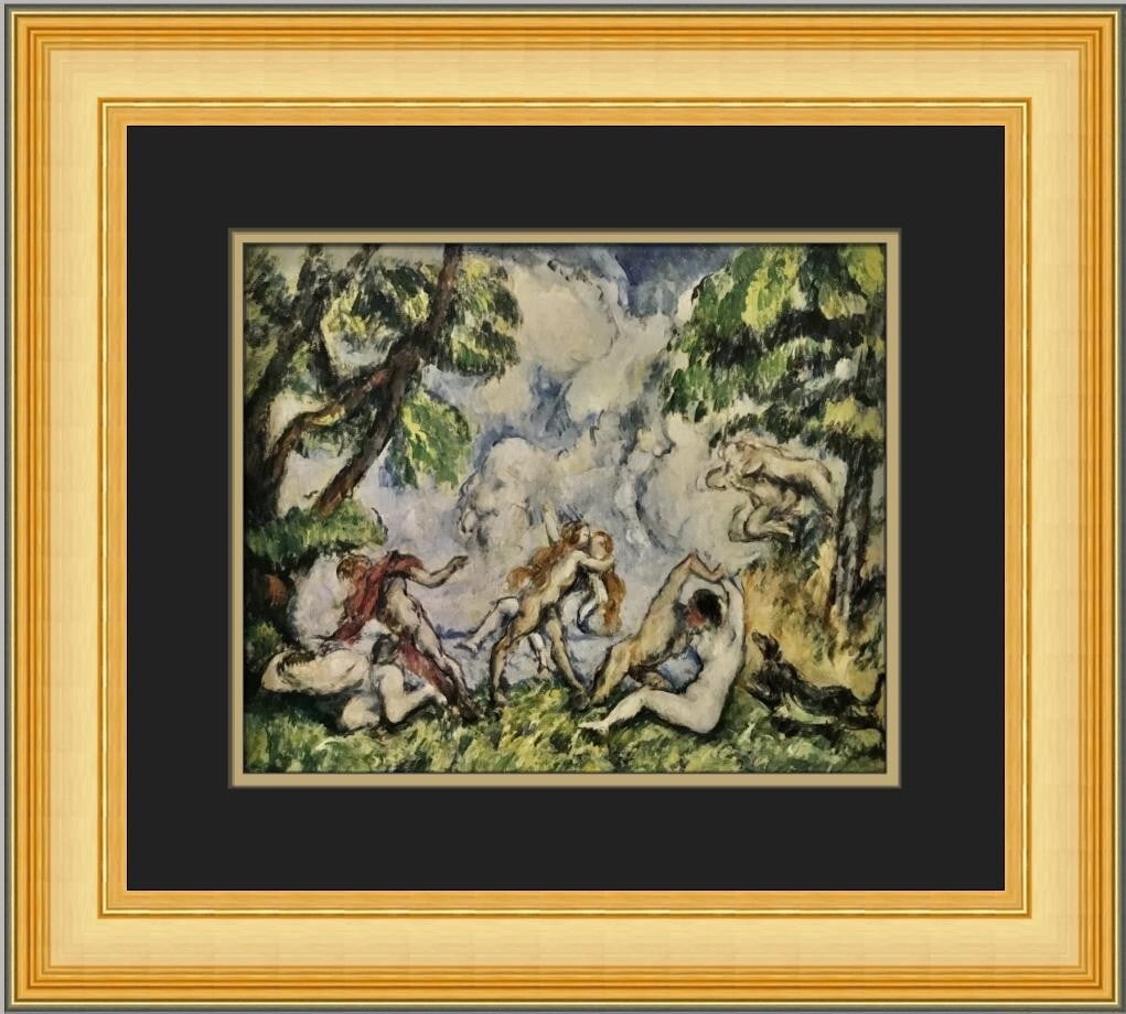 Paul Cezanne The Battle of Love Custom Framed Impressionist Print (1 of 2)