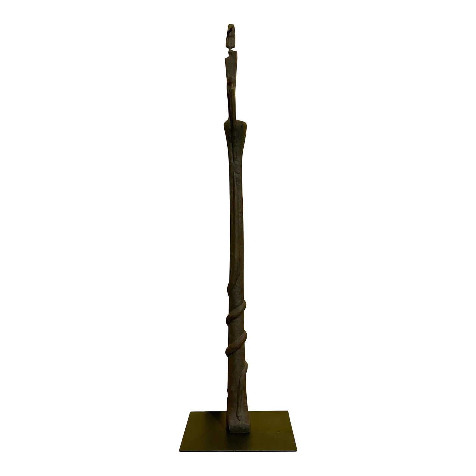 Thom Cooney Crawford Vintage Bronze Surrealist Totem Sculpture 90.5" Tall: Thom Cooney Crawford Vintage Bronze Surrealist Totem Sculpture 90.5" Tall Introducing a stunning vintage Boho sculpture that embodies a chic Abstract Surrealist aesthetic. Crafted by American artist T