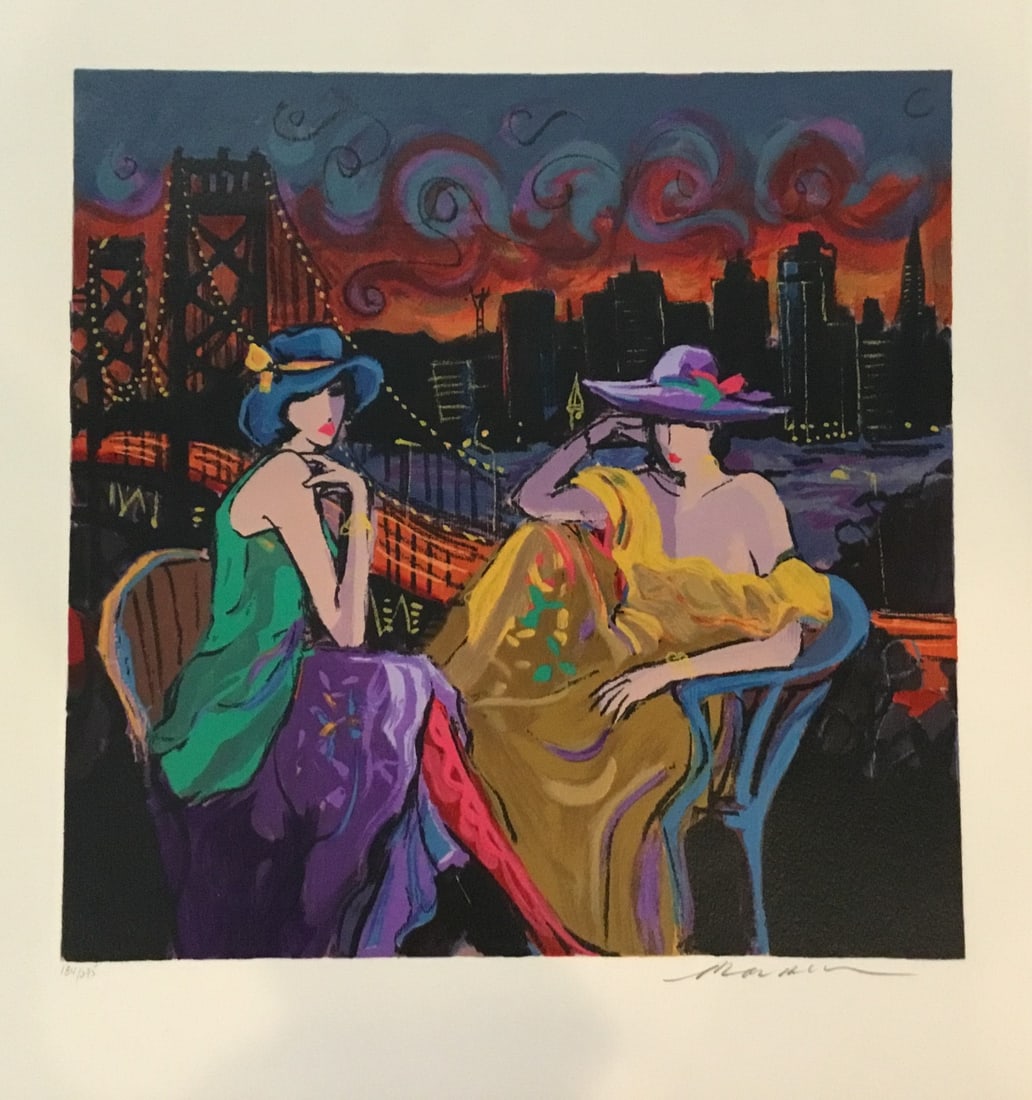Limited Edition Serigraph Signed Isaac Maimon City Cafe Suite San Francisco: Limited Edition Serigraph Signed Isaac Maimon City Cafe Suite San Francisco This is an original limited edition serigraph print titled "City Cafe Suite San Francisco" by Isaac Maimon. The artwork is s